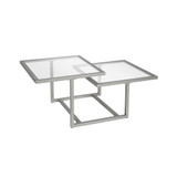 Amalie 2-Tier Satin Coffee Table, 43" x 23"