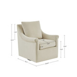 Deanna Angled Track Arm Swivel Chair