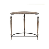 Wood Rustic Half Moon Table