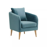 Zoe Accent Chair with Wooden Legs