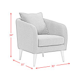 Zoe Accent Chair with Wooden Legs