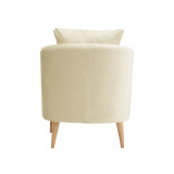 Zoe Accent Chair with Wooden Legs