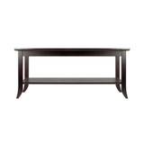 Genoa Rectangular Coffee Table with Glass Top and Shelf