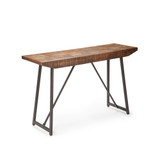 Walden 48" Solid Mango and Iron Parquet Sofa Table