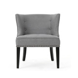 Adelina Contemporary Nailhead Trim Upholstered Accent Chair