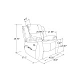 Relax A Lounger Max Manual Swivel Recliner with Heat and Massage