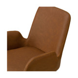Set of 2 Alrik Arm Chair with Zigzag Stitching and Steel Legs