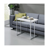 Rectangular Snack Table with Metal Base