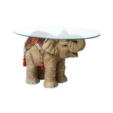 Jaipur Elephant Festival Glass-Topped Cocktail Table