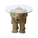 Jaipur Elephant Festival Glass-Topped Cocktail Table