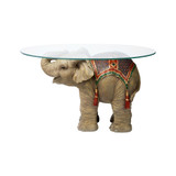 Jaipur Elephant Festival Glass-Topped Cocktail Table