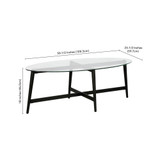 Olson Oval Coffee Table, 50.5" x 23.5"