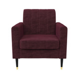 Sheahan Mid-Century Modern Channel-Tufted Armchair