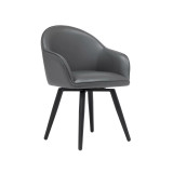 Dome Swivel Accent Chair with Arms, Office/Dining/Guest, Blended Leather