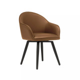 Dome Swivel Accent Chair with Arms, Office/Dining/Guest, Blended Leather