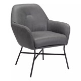 30" Steel, Polyester Hans Accent Chair