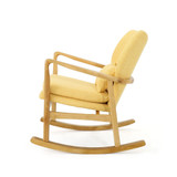 Benny Mid-Century Modern Tufted Rocking Chair with Accent Pillow