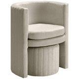 Best Master Seager Round Arm Chair with Ottoman