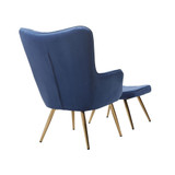 West China Accent Chair Plus Ottoman Set