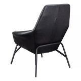 33" Steel, Polyurethane Javier Angular Shaped Accent Chair