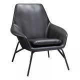 33" Steel, Polyurethane Javier Angular Shaped Accent Chair
