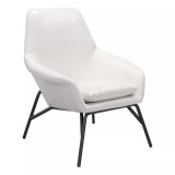 33" Steel, Polyurethane Javier Angular Shaped Accent Chair