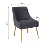 Beatrix Pleated Velvet Side Chair