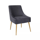 Beatrix Pleated Velvet Side Chair