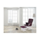 Home Deluxe Fabric Cushion 2-Piece Glider Chair and Ottoman Set