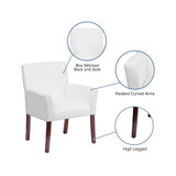 Executive Side Reception Chair With Mahogany Legs