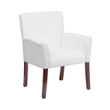 Executive Side Reception Chair With Mahogany Legs