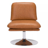 35" Steel, Polyurethane Rory Swivel Accent Chair