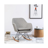 Rocking Chair Fabric Rocker Upholstered Single Sofa Chair