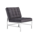 Modern Decorative Ashlar Velvet Accent Chair