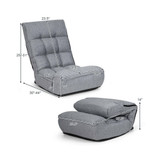 4-Position Floor Chair Folding Lazy Sofa Adjustable