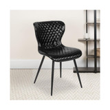 Contemporary Diamond Patterned Accent Dining Chair