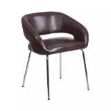 Contemporary Leathersoft Side Reception Chair