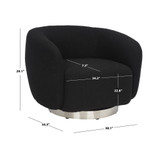 Bernard 38" Boucle Swivel Accent Chair