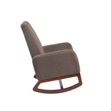 Home Deluxe Modern Solid Wood Rocking Chair with Padded Seat and Arm