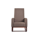 Home Deluxe Modern Solid Wood Rocking Chair with Padded Seat and Arm