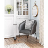 30" Steel, Polyester Quinten Boho Chic Accent Chair