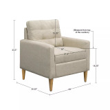 Dani 29" Wide Tufted back Accent Chair