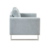 Madden 33" Wide Upholstered Metal Base Accent Lounge Chair
