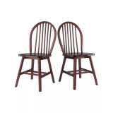Windsor Solid Wood 2 Piece Chair Set