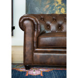 Zoe 86" Leather Sofa