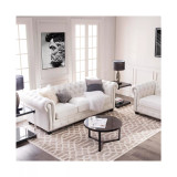 Alexandon Leather Chesterfield Tufted Sofa with Roll Arm