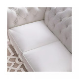 Alexandon Leather Chesterfield Tufted Sofa with Roll Arm
