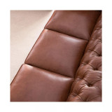 Alexandon Leather Chesterfield Tufted Sofa with Roll Arm