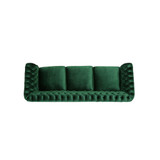 Somerville Chesterfield Tufted Jewel Toned Sofa with Scroll Arms