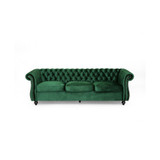 Somerville Chesterfield Tufted Jewel Toned Sofa with Scroll Arms